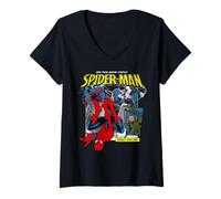 Mujer Spider-Man Day Comic Strip Camiseta Cuello V