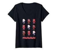 Mujer Spider-Man Fa La La La La Navidad Camiseta Cuello V