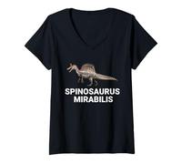 Mujer Spinosaurus Mirabilis Dinosaurio Genial Camiseta Cuello V