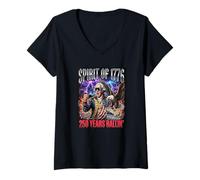 Mujer Spirit of 1776 George Washington 250 Years Ballin' Funny USA Camiseta Cuello V