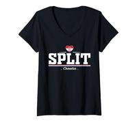 Mujer Split Croatia Camiseta Cuello V
