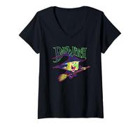 Mujer Spongebob Squarepants Bad Witch Halloween Camiseta Cuello V