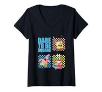 Mujer Spongebob Squarepants Dare To Be Square Camiseta Cuello V
