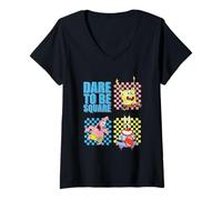 Mujer Spongebob Squarepants Dare To Be Square Camiseta Cuello V