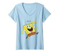 Mujer Spongebob Squarepants Dare To Be Square Happy Camiseta Cuello V