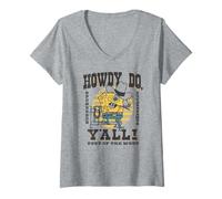 Mujer Spongebob Squarepants Howdy Do Y'all! Pest of The West Camiseta Cuello V