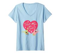 Mujer Spongebob Squarepants Mother's Day Best Mom Heart Camiseta Cuello V