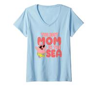 Mujer Spongebob Squarepants Mother's Day Best Mom In The Sea Camiseta Cuello V