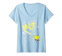 Mujer Spongebob Squarepants Mother's Day Mom Bubble Camiseta Cuello V
