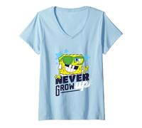 Mujer Spongebob Squarepants Never Grow Up Camiseta Cuello V