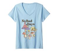 Mujer Spongebob Squarepants No Bad Days Mushrooms Camiseta Cuello V