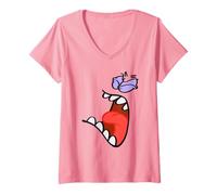 Mujer Spongebob Squarepants No This Is Patrick Big Screaming Face Camiseta Cuello V