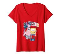 Mujer Spongebob Squarepants Patrick and Spongebob Duo Friends Camiseta Cuello V