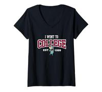 Mujer Spongebob Squarepants Plankton I Went To College Camiseta Cuello V