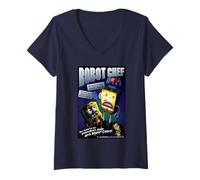 Mujer Spongebob Squarepants Robot Chef Camiseta Cuello V