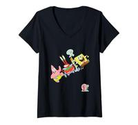 Mujer Spongebob Squarepants Spongebob and Friends Camiseta Cuello V