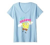 Mujer Spongebob Squarepants Spongebob Get Happy Cute Rainbow Camiseta Cuello V