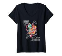 Mujer Spongebob Squarepants Squidward Abstract Paint Attack Camiseta Cuello V