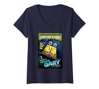 Mujer Spongebob Squarepants Teenage Gary Camiseta Cuello V