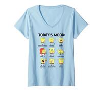Mujer Spongebob Squarepants Today'S Mood Chart Camiseta Cuello V