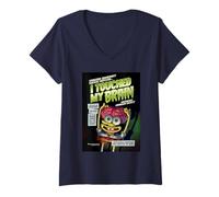 Mujer Spongebob Squarepants Touched My Brain Camiseta Cuello V
