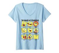Mujer Spongebob The Silly Moods Camiseta Cuello V