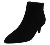 Mujer Spot On Ancho Ajuste Medio Tacón Botines Con Cremallera F5R1241