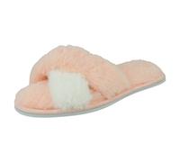 Mujer Spot On Esponjoso Pantuflas Zapatillas Deslizables Invierno Ropa Cómoda