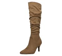 Mujer Spot On hasta la Rodilla Antelina Botas Con Interior Cremallera 'F5r1243'