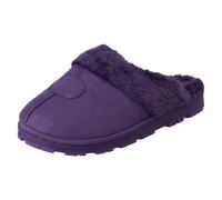 Mujer Spot On Mula Piel Sintética Forrado sin Cordones Ropa Cómoda Pantuflas