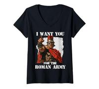 Mujer SPQR Guerrero Legionario Roma Centurión - Caesars Camiseta Cuello V