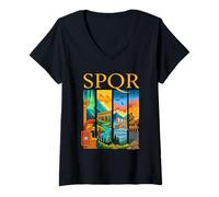 Mujer SPQR Panorama - Roma en escenas Camiseta Cuello V