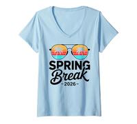 Mujer Spring Break 2026 Tees for Men Women Vacation Matching Camiseta Cuello V