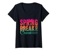 Mujer Spring Break Squad 2026 Summer Vacation Family Matching Camiseta Cuello V