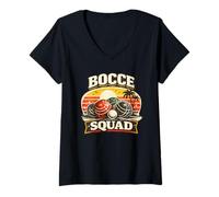 Mujer Squadra Italiana di giocatori di Bocce retrò Bocce Squad Camiseta Cuello V