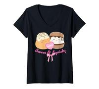 Mujer Squishmallows Sweet and Squishy Valentine Camiseta Cuello V