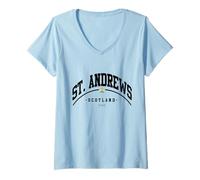 Mujer St. Andrews Family St Andrews Reino Unido Fife Escocia Camiseta Cuello V