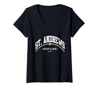 Mujer St. Andrews Family St Andrews Reino Unido Fife Escocia Camiseta Cuello V