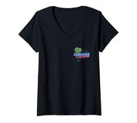 Mujer St Maarten Tortuga Marina Holandesa de Las Indias Occidentales San Martín 80 Camiseta Cuello V