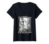 Mujer St. Michael T-Shirt | Catholic Christian Pastor Archangels Camiseta Cuello V