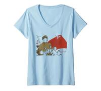 Mujer Stalin, La Propaganda del capitán soviético, Camiseta de 1933, Vintage Camiseta Cuello V