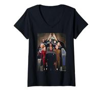 Mujer Star Trek Elenco de Deep Space Nine por Michael Grecco Camiseta Cuello V