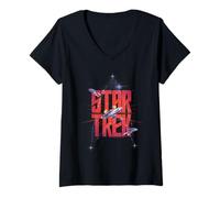 Mujer Star Trek NCC-1701 U.S.S. Enterprise and Starfleet Ships Camiseta Cuello V