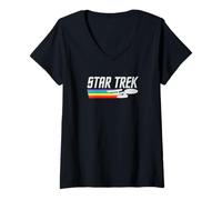 Mujer Star Trek Rainbow Trail Camiseta Cuello V