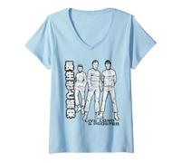 Mujer Star Trek Spock Kirk Bones Kanji Stance Camiseta Cuello V