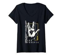 Mujer Star Trek Spock Live Long and Prosper Hand Camiseta Cuello V