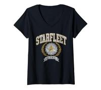 Mujer Star Trek Starfleet Academy Seal with Arch Camiseta Cuello V