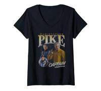 Mujer Star Trek Strange New Worlds Pike Homage Camiseta Cuello V