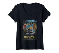 Mujer Star Trek The Animated Series Picard Portrait Poster Camiseta Cuello V
