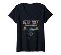Mujer Star Trek The Animated Series USS Enterprise Camiseta Cuello V